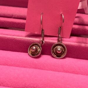 Sterling Silver Mexico sombrero Dangle Earrings